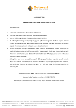 Road Directions Phalaborwa - Motswari