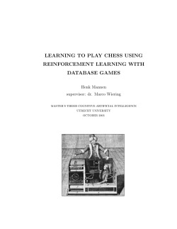 learning to play chess using reinforcement learning with database