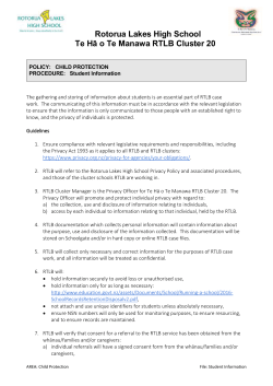 Procedure STUDENT INFORMATION