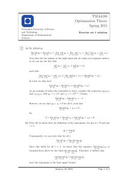 TMA4180 Optimization Theory Spring 2015