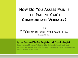 HOW DO YOU ASSESS PAIN IF THE PATIENT CAN`T
