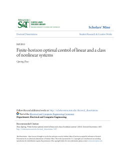 Finite-horizon optimal control of linear and a class