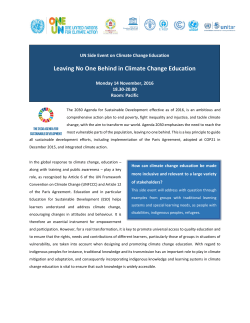 Leaving No One Behind in Climate Change Education