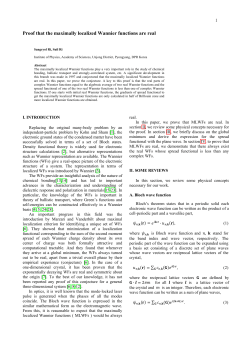 Proof that the maximally localized Wannier functions are