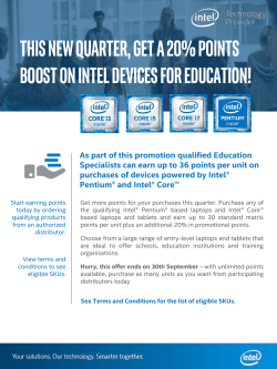 THIS NEW QUARTER, Get a 20% points BOOST on intel devices for