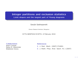 Integer partitions and exclusion statistics - Limit shapes and