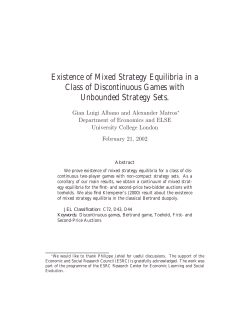 Existence of Mixed Strategy Equilibria in a Class of Discontinuous