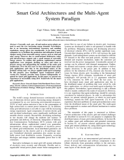 Smart Grid Architectures and the Multi-Agent System - DAI