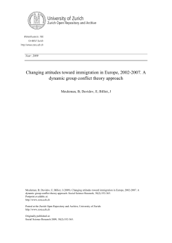 Changing attitudes toward immigration in Europe, 2002