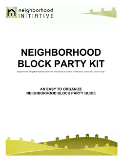 Neighborhood Block Party Kit