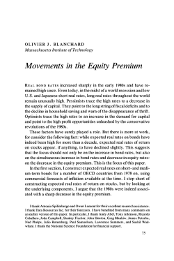 Movements in the Equity Premium