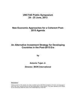 An Alternative Investment Strategy for Developing