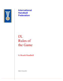 IX. Rules of the Game