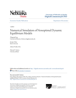 Numerical Simulation of Nonoptimal Dynamic Equilibrium Models