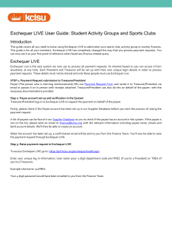 Exchequer LIVE User Guide