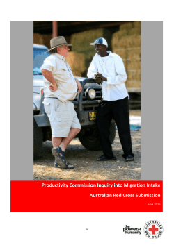 Australian Red Cross - Productivity Commission