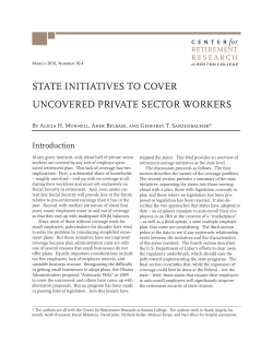state initiatives to cover uncovered private sector workers