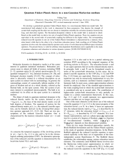 Quantum Fokker-Planck theory in a non-Gaussian