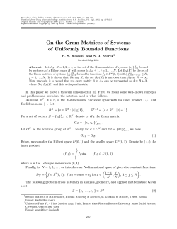 On the Gram Matrices of Systems of Uniformly Bounded Functions