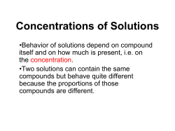 Chem Concentration of Solutions