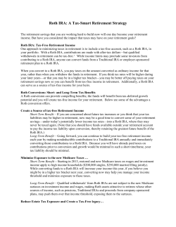 Title: Roth IRA: A Tax-Smart Retirement Strategy