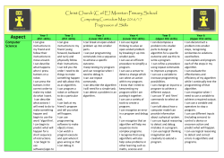 Christ Church Computing Skills Progression