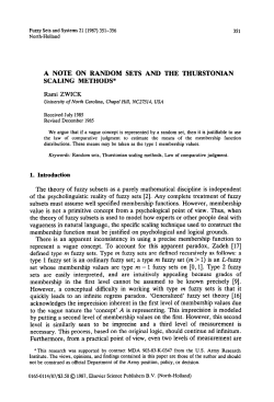 a note on random sets and the thurstonian scaling methods