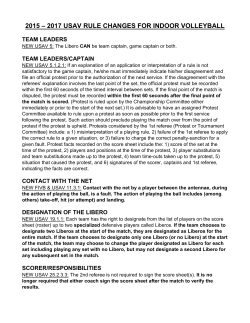2015 &ndash; 2017 usav rule changes for indoor volleyball