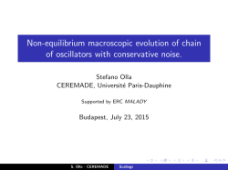 Non-equilibrium macroscopic evolution of chain of oscillators with