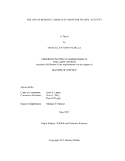 The use of remote cameras to Monitor traffic