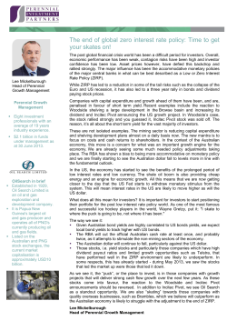 The end of global zero interest rate policy: Time to get your skates on!
