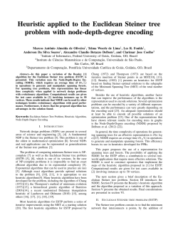 Heuristic applied to the Euclidean Steiner tree problem with node