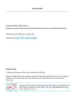 Program for generating fuzzy logical operations and its use in