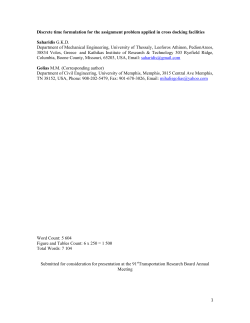 1 Discrete time formulation for the assignment problem applied in