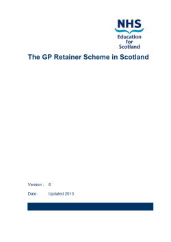 The GP Retainer Scheme in Scotland
