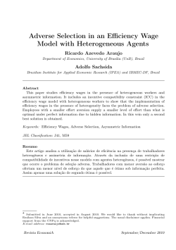 Adverse Selection in an Efficiency Wage Model with
