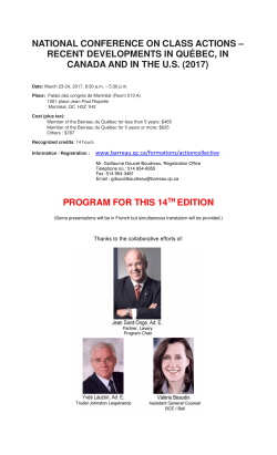 national conference on class actions
