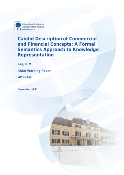 Candid Description of Commercial and Financial
