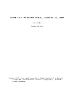 social cognitive theory of moral thought and action