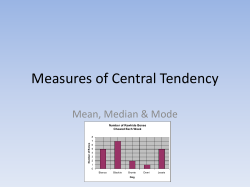 Measures of Central Tendency