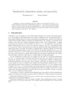 Hamiltonicity, independence number, and