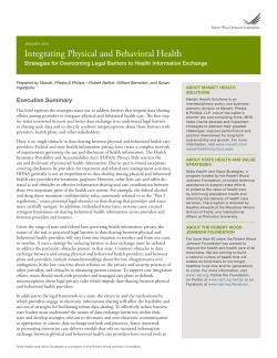 Integrating Physical and Behavioral Health