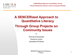 SENCER talk at St. Marys slides
