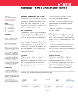 Morningstar&reg; Australia Dividend Yield Focus IndexSM