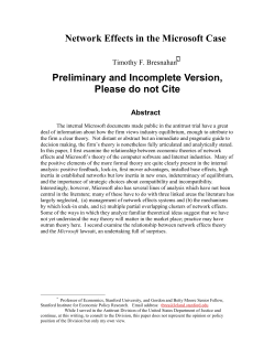 Network Effects in the Microsoft Case