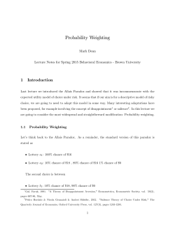 Probability Weighting