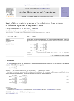 Study of the asymptotic behavior of the solutions of three