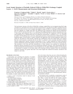Local Atomic Structure of Partially Ordered NiMn in NiMn/NiFe
