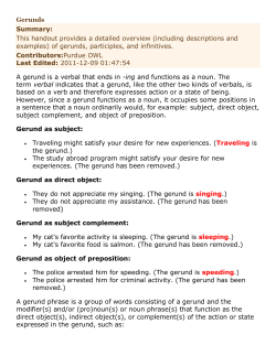 Gerund as direct object
