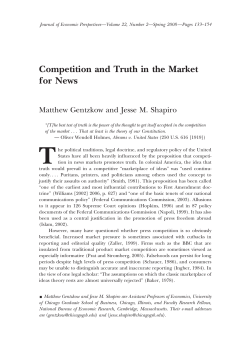 Competition and Truth in the Market for News